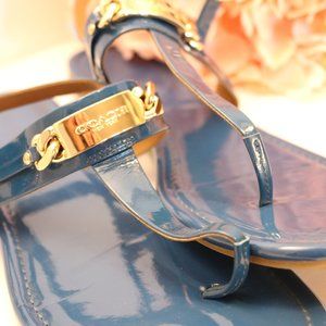 Blue Coach Thong Flat Sandals Women's Size 9